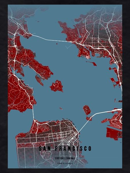 Stylized map of San Francisco