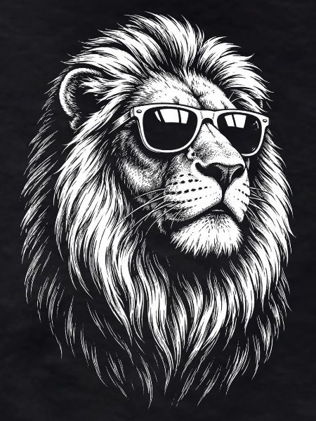 Löwe mit Sonnenbrille 