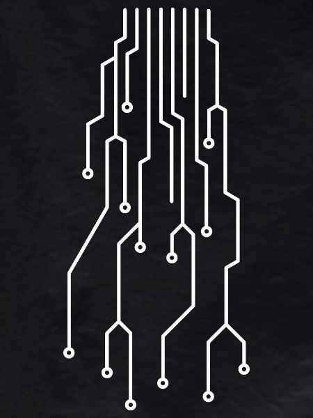 Futuristic computer circuit board