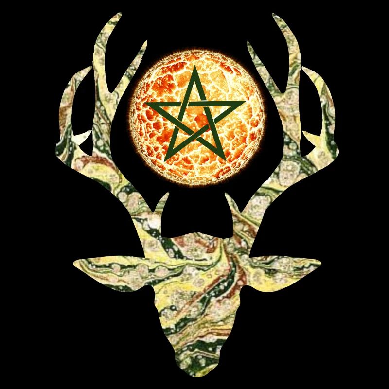 tête de cerf avec pentagramme e 277