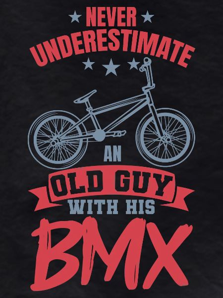 Old BMX cyclist