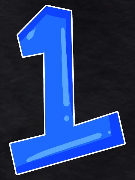 Number 1 blue