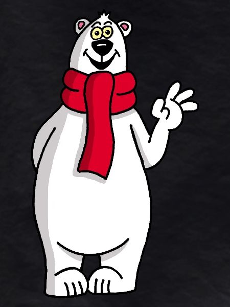 Funny polar bear