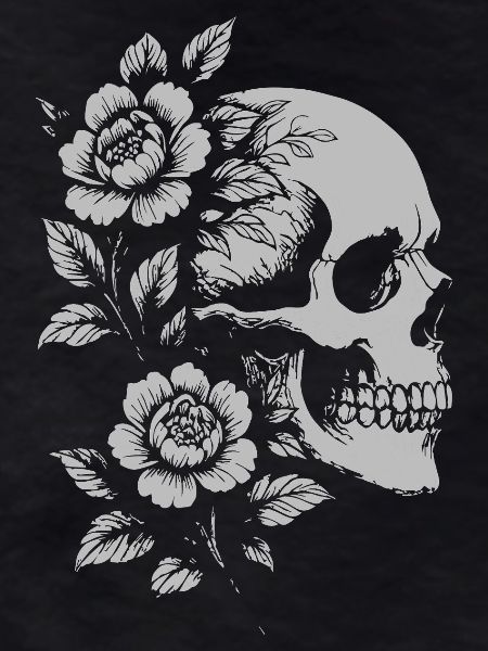 Floral Skull Portrait