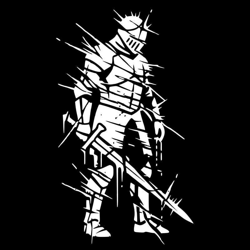 Ritter Glitch Energie Gaming Vektor
