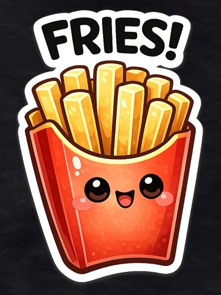 Kawaii Fries Stickers Frieze Joy