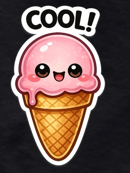 Kawaii Eiscreme Sticker