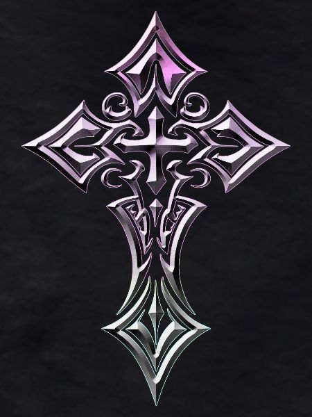 Iridescent Gothic Cross