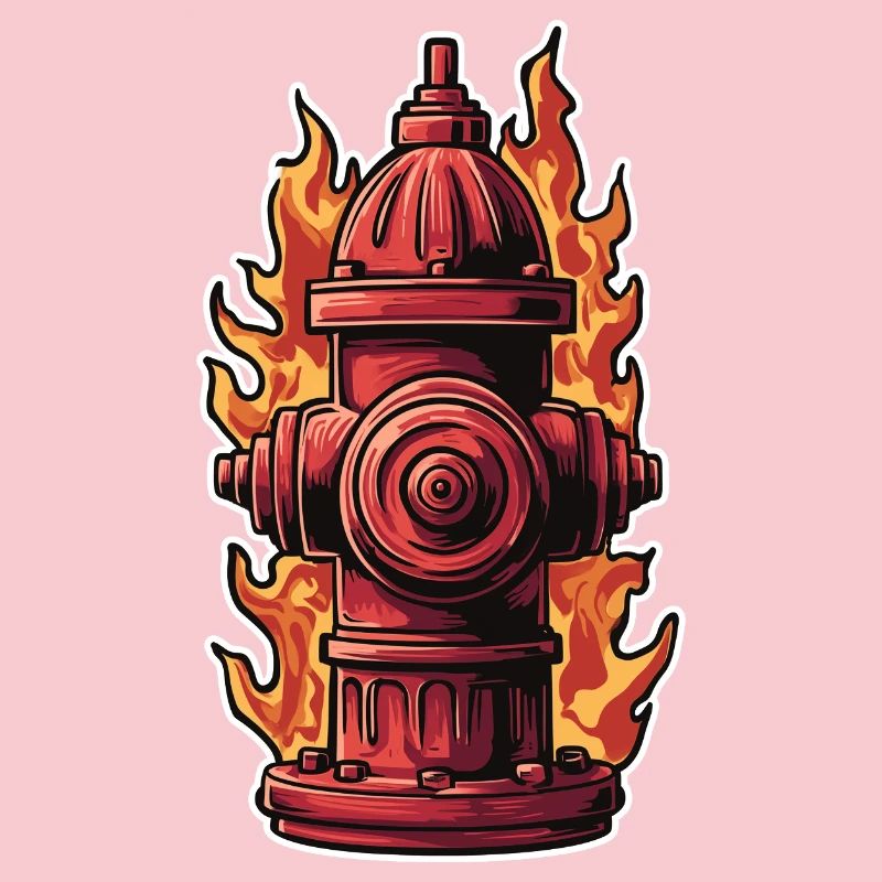 Fire Brigade Dad T-Shirt Gift Fire Brigade Fire Hydrant
