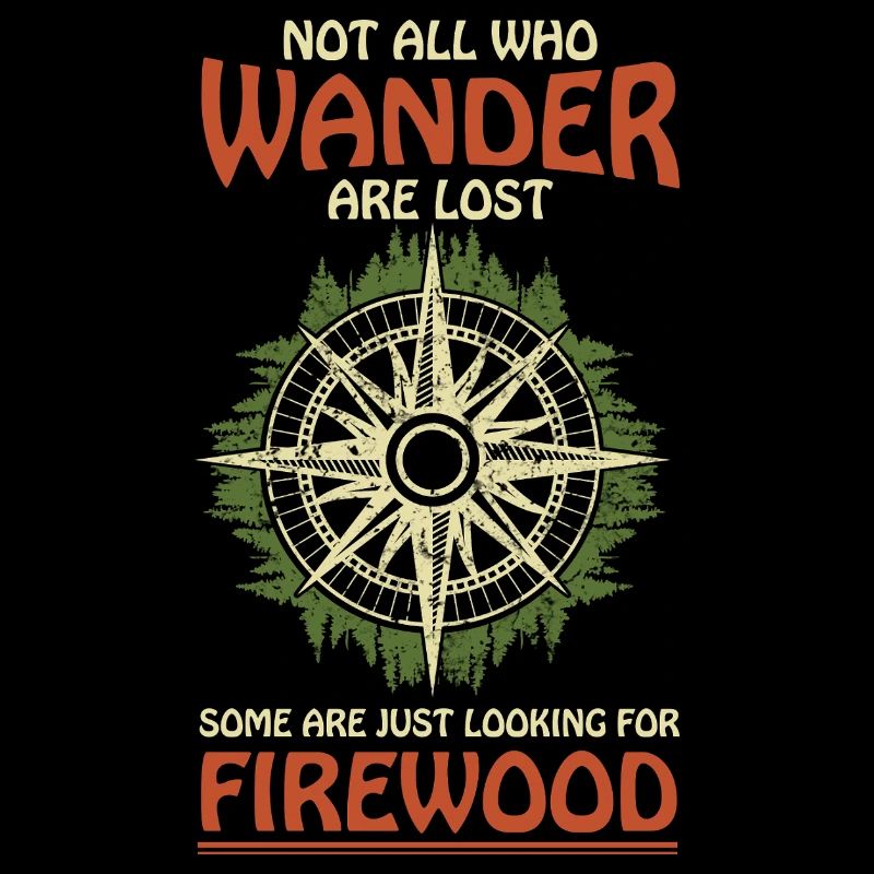 Wanderer Compass Forest Tee Outdoor-Wandern