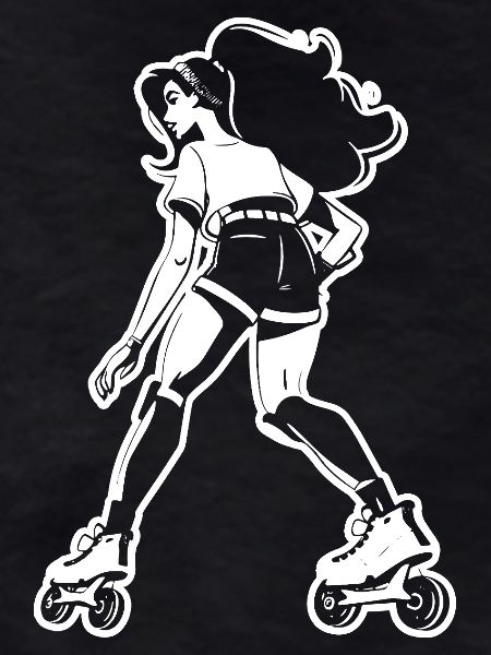 Rollschuhfahrerin