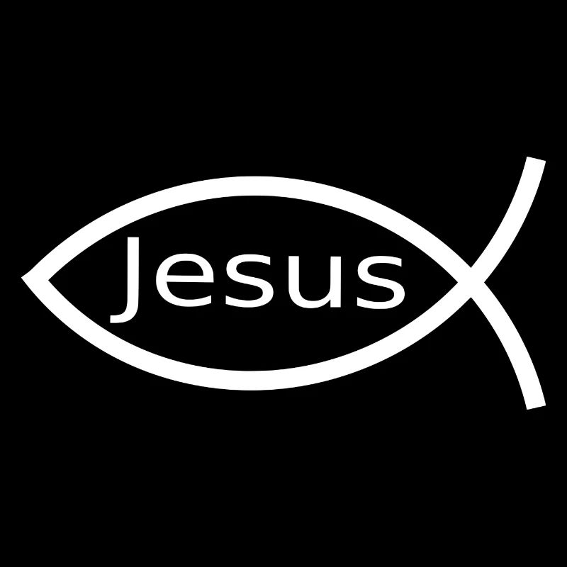 Jésus Poisson Blanc Ichthys Poisson Jésus