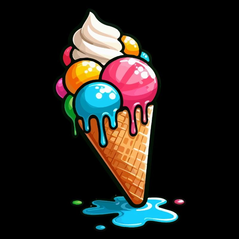 Cornets de glace Boules de crème glacée Cornet de crème glacée Crème glacée