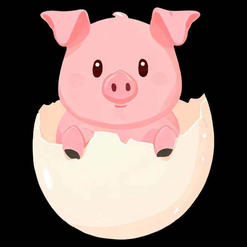 Cute Kawaii Pig - Piggy Hatches from Egg