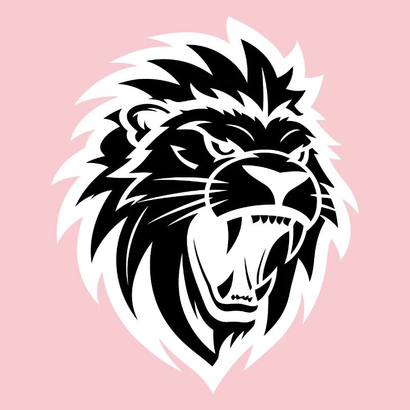 Roaring Lion Head Tattoo Style Elegant Mane