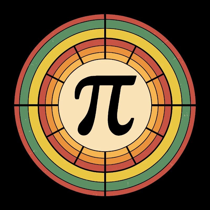 Retro Style Pi Tag Geometrische Musterkunst