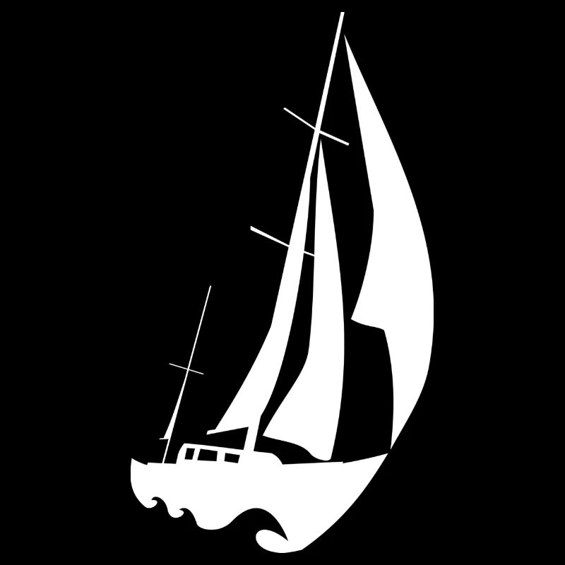 white fast sailing boat