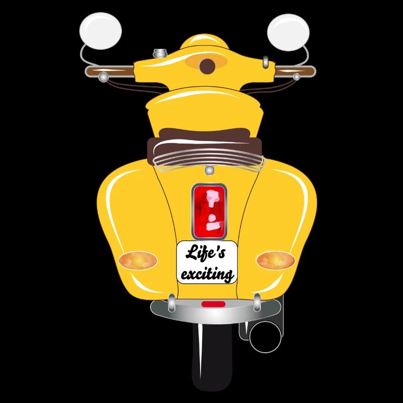 sonnengelber Roller mit aufregendem Kennzeichen