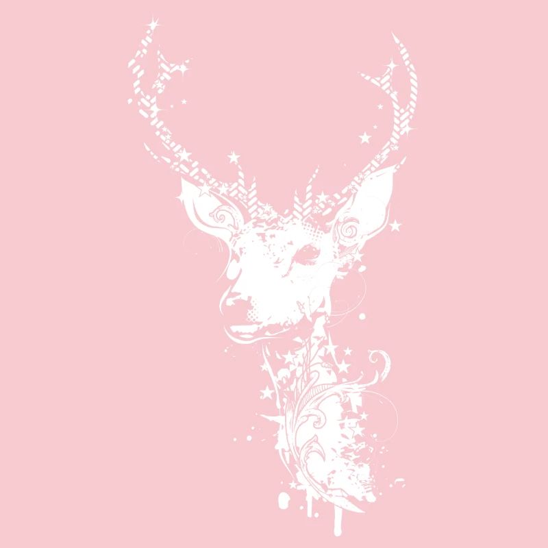 A white deer head