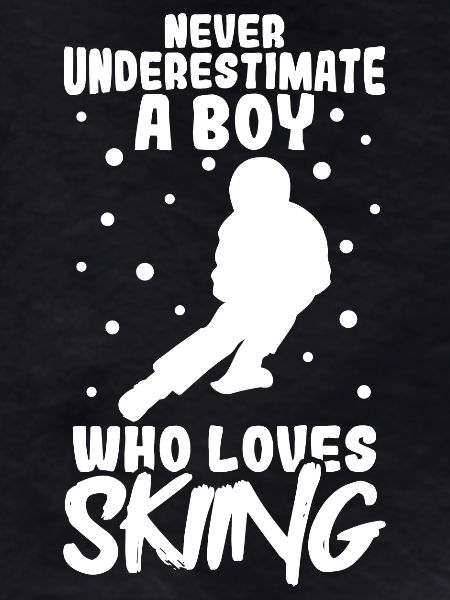 Skiing boy