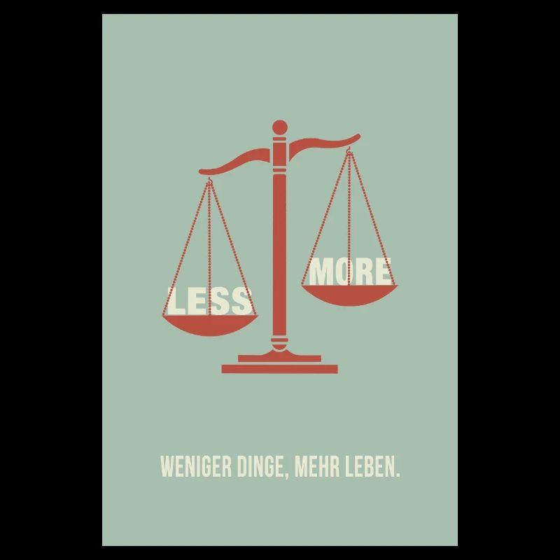 Moins, c’est plus - Conception d’affiche d’équilibre