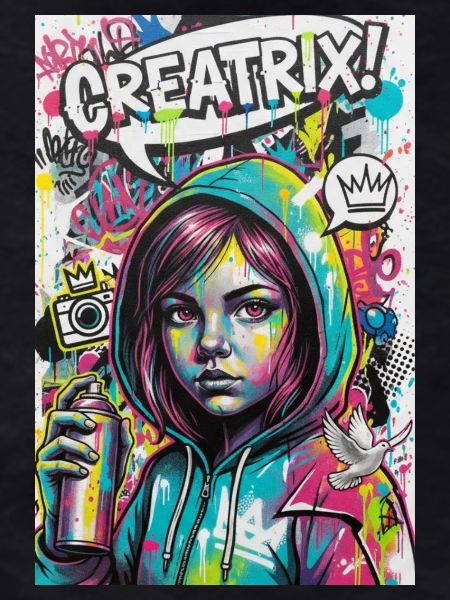 Farbexplosion Graffiti Heldin