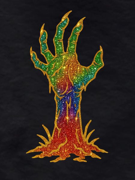 Rainbow Glitter Hand Awakening