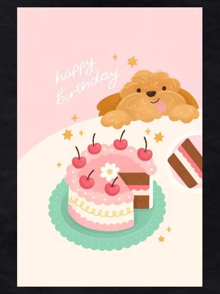 Cute Dog Birthday Cake