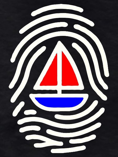Fingerprint Sailboat Design