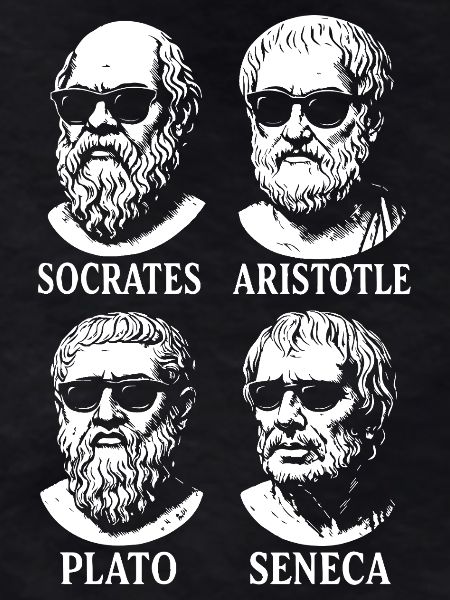 Sunglassed Greek Philosophers Quartet