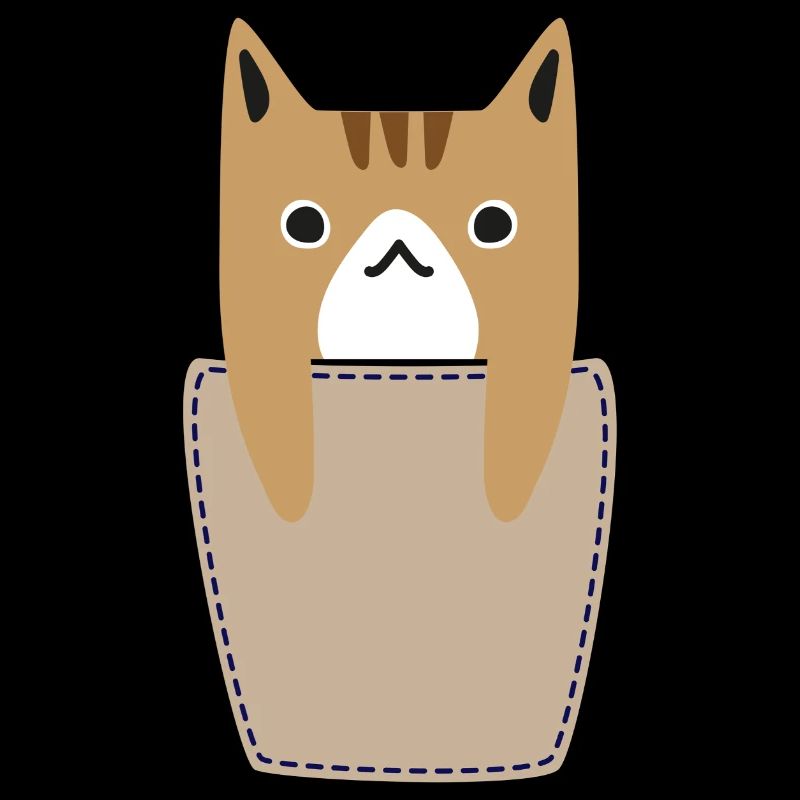 Poche poitrine avec chat
