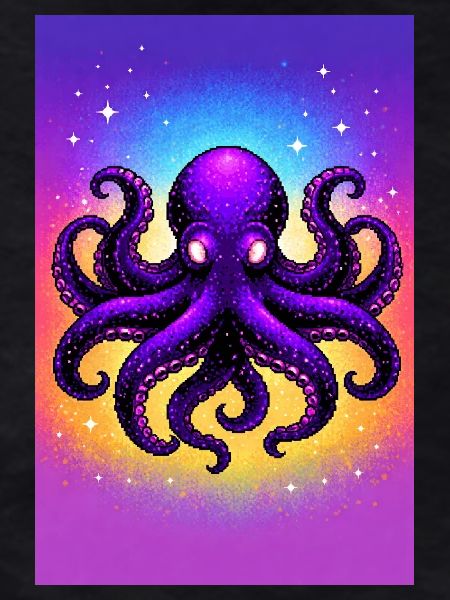 Purple Cosmic Octopus