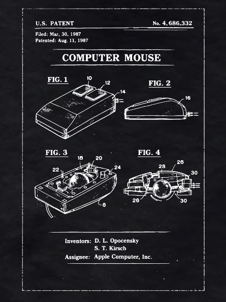 Retro Computer Mouse Blueprint