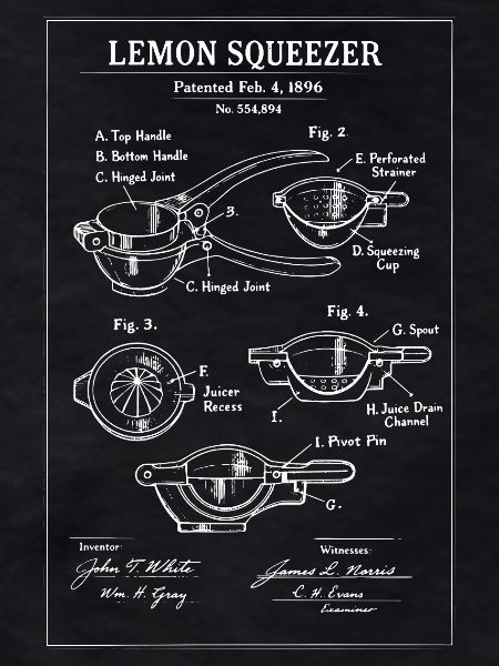 Lemon Squeezer Patent Sketch