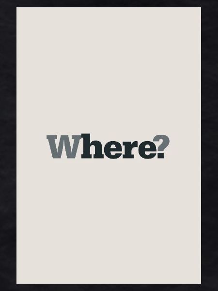 Where? – Modern Minimal Poster