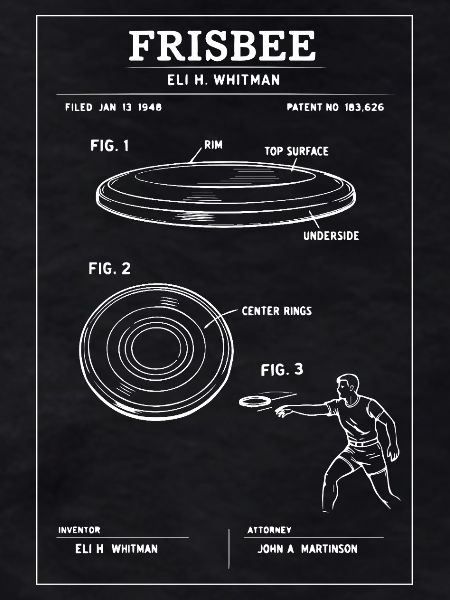 Frisbee Patent Blueprint Retro