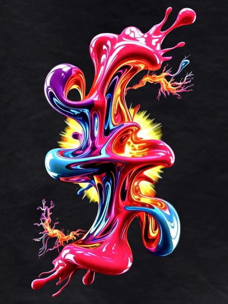 Abstract Liquid Art Fluid