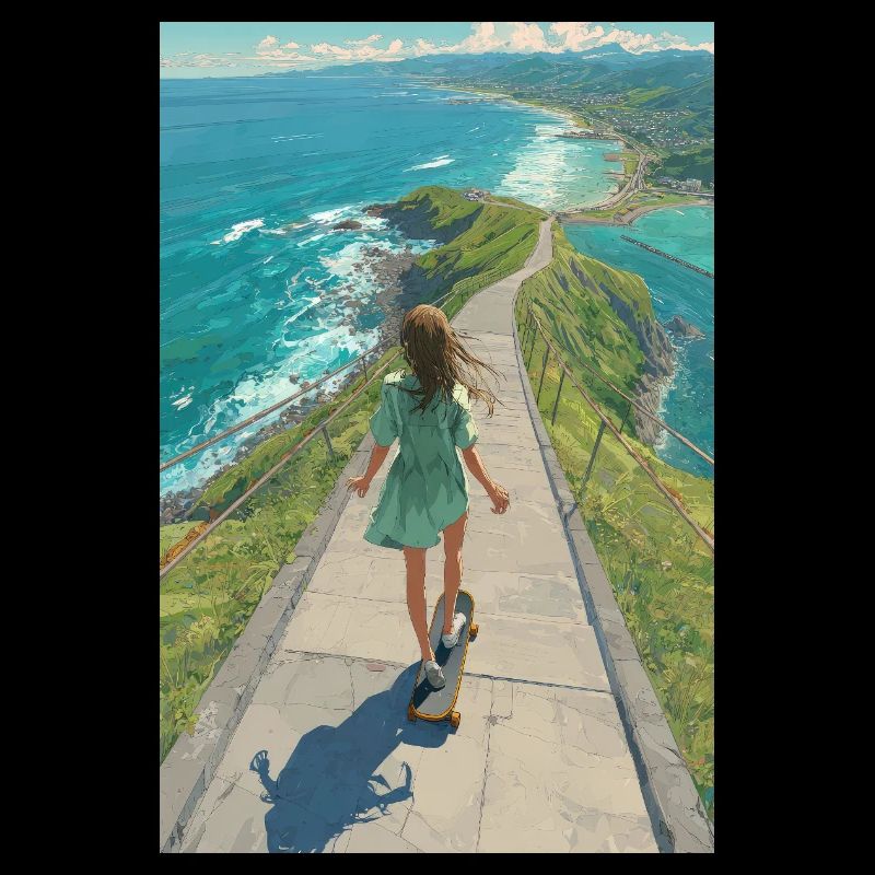 Longboarder à crête côtière