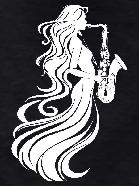 Saxophone Player Drawing