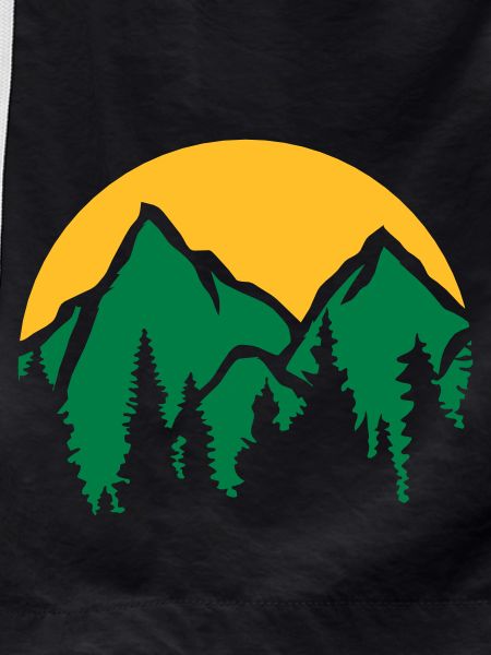 Mountains Sun Conifers