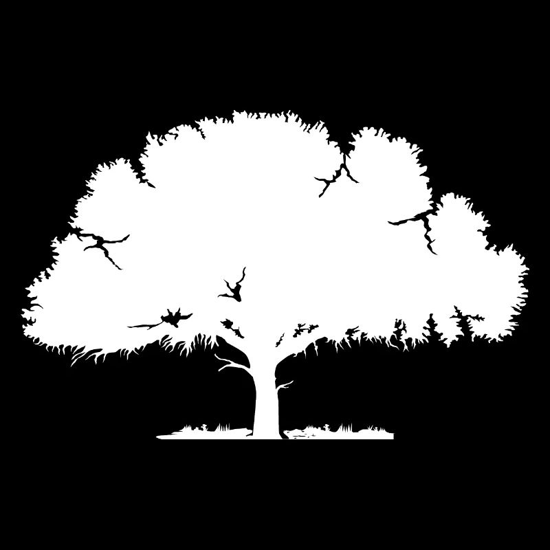 arbre de chêne forêt nature vectorielle illustration icône