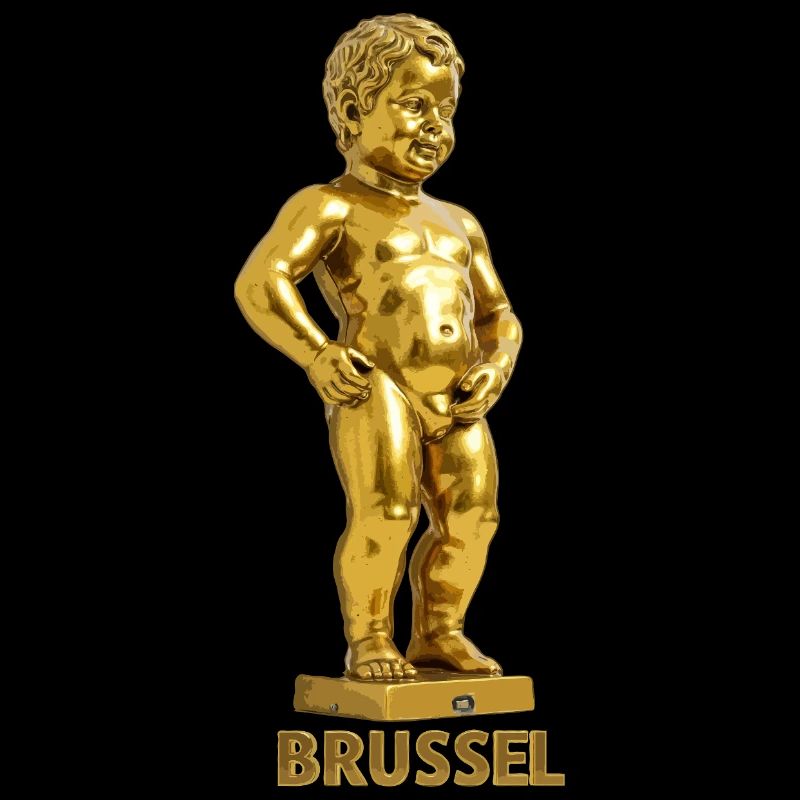 Manneken pis Brussels gold