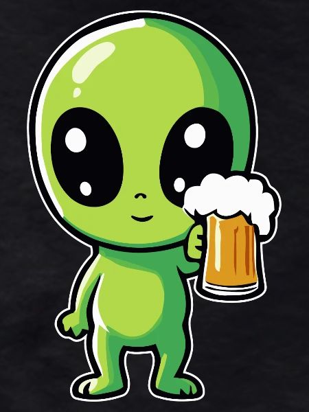Alien mit Bier
