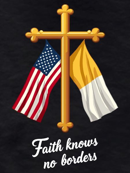 American and Vatican Flag