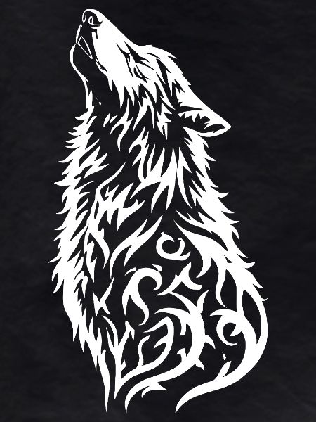 Wild Wolf Head Tattoo Design