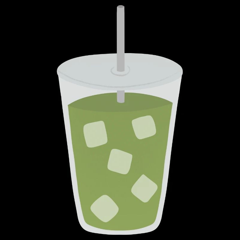 Eisgekühltes Matcha Latte Getränk
