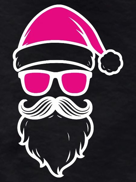Pink Santa with sunglasses