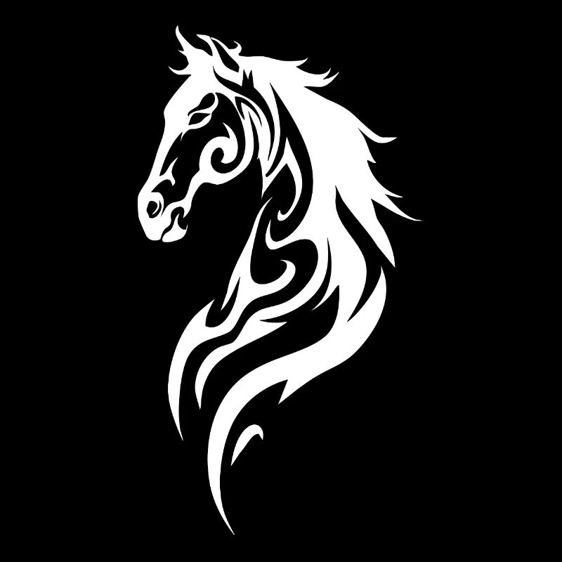 Silhouette du cheval tribal