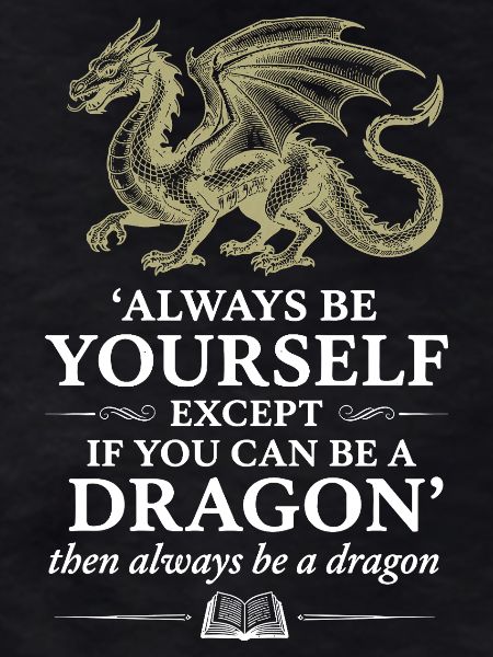 Dragon Quote – Fantasy Saying Design
