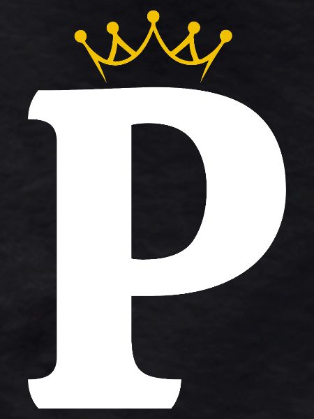 P Buchstabe Monogramm Design